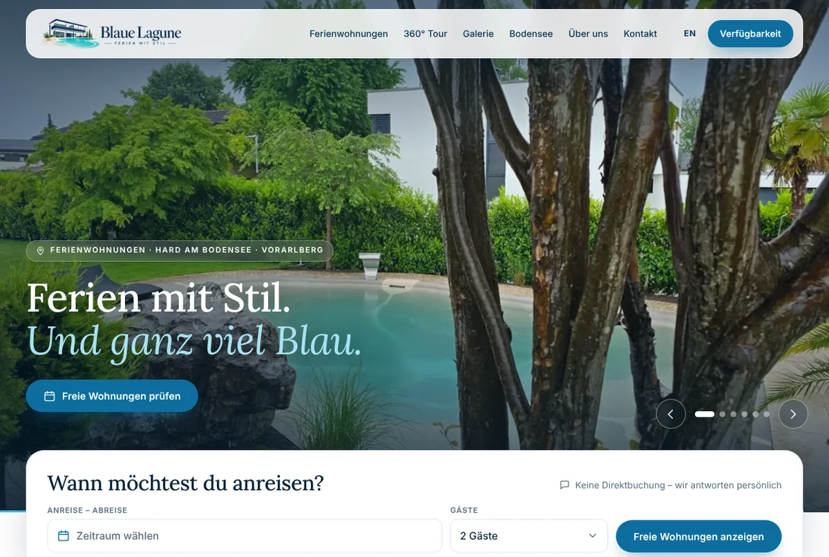 Startseite von Blaue Lagune – Ferien mit Stil